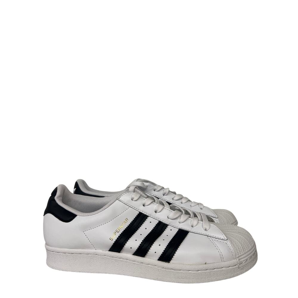 New Adidas WOMENS 11 Superstar White Black Leather Shell Toe Shoes FV3284